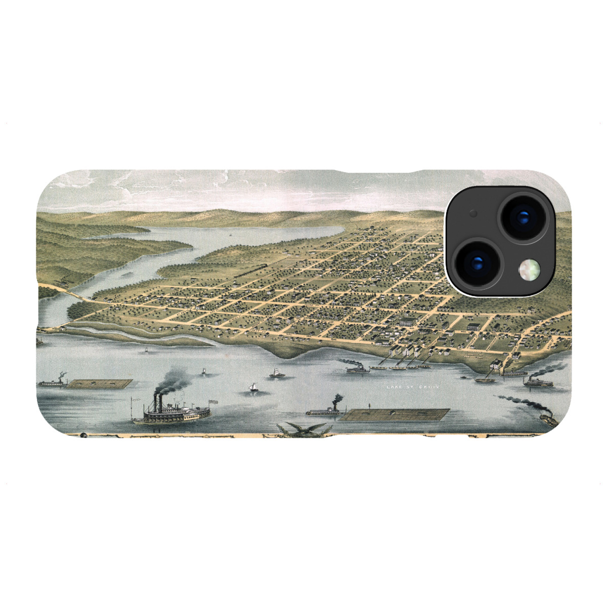 "Antique map of Hudson-Wisconsin"für iPhone - Premium-Case Handyhülle artboxONE