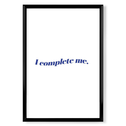 I complete me - blue