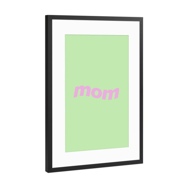 Poster mit Rahmen Schwarz (Metallic) "Colorful Mom Typography" artboxONE - Typografie,Für Mama