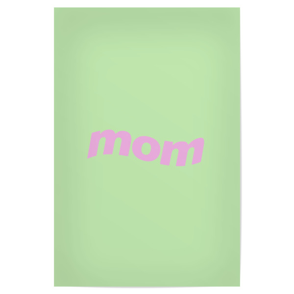 Poster 30x20 cm "Colorful Mom Typography" artboxONE - Typografie,Für Mama - Bunt,Mom,Mama,Mutter,Muttertag,Minimalistisch,Typo,Typografie