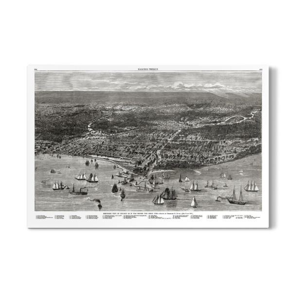 Galerie-Print "Karte von Chicago - Illinois" 30x20 cm artboxONE
