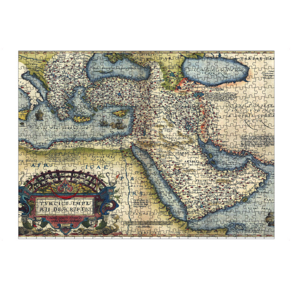 Puzzle Ravensburger "Karte - Osmanischen Reiches" artboxONE - Kartografie - Karte,Plan,Jahrgang,Antik,Retro,Alt,Karten,Karte der welt,Illustration