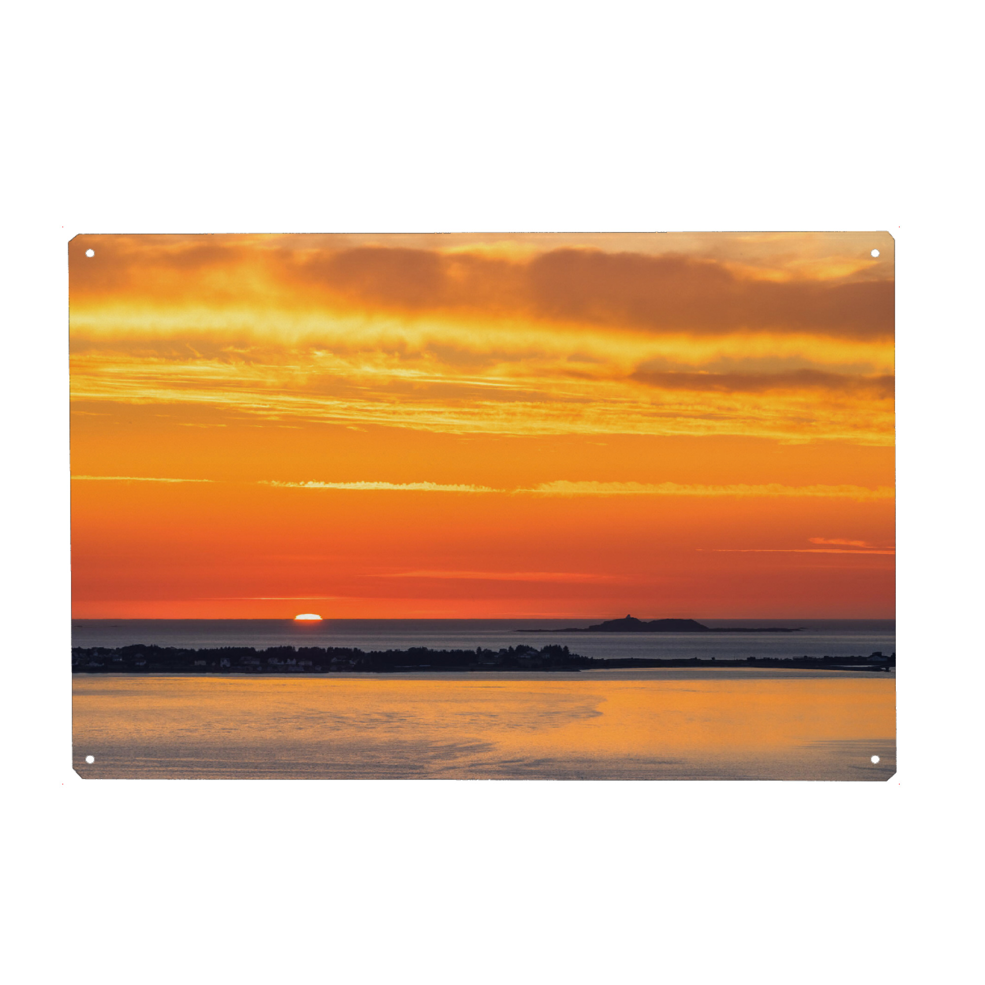 Metall Poster "Sonnenuntergang in Norwegen" artboxONE - Natur