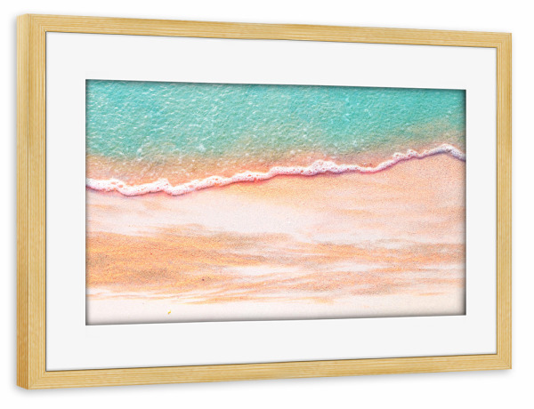 Poster mit Rahmen kiefer "Ozean-Sonnenuntergang-Himmel" artboxONE - Natur