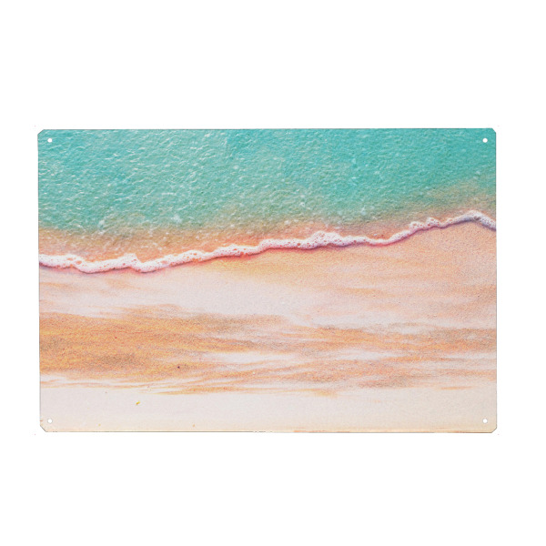 Metall Poster "Ozean-Sonnenuntergang-Himmel" artboxONE - Natur