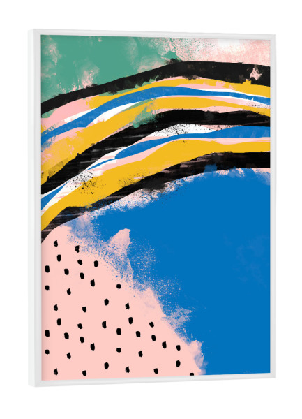 Poster mit weißem Rahmen "Abstrakte Sommermalerei" artboxONE - Abstrakt,Fashion,Festivals