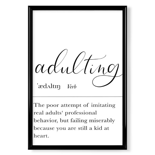 Adulting - Lexikon Definition