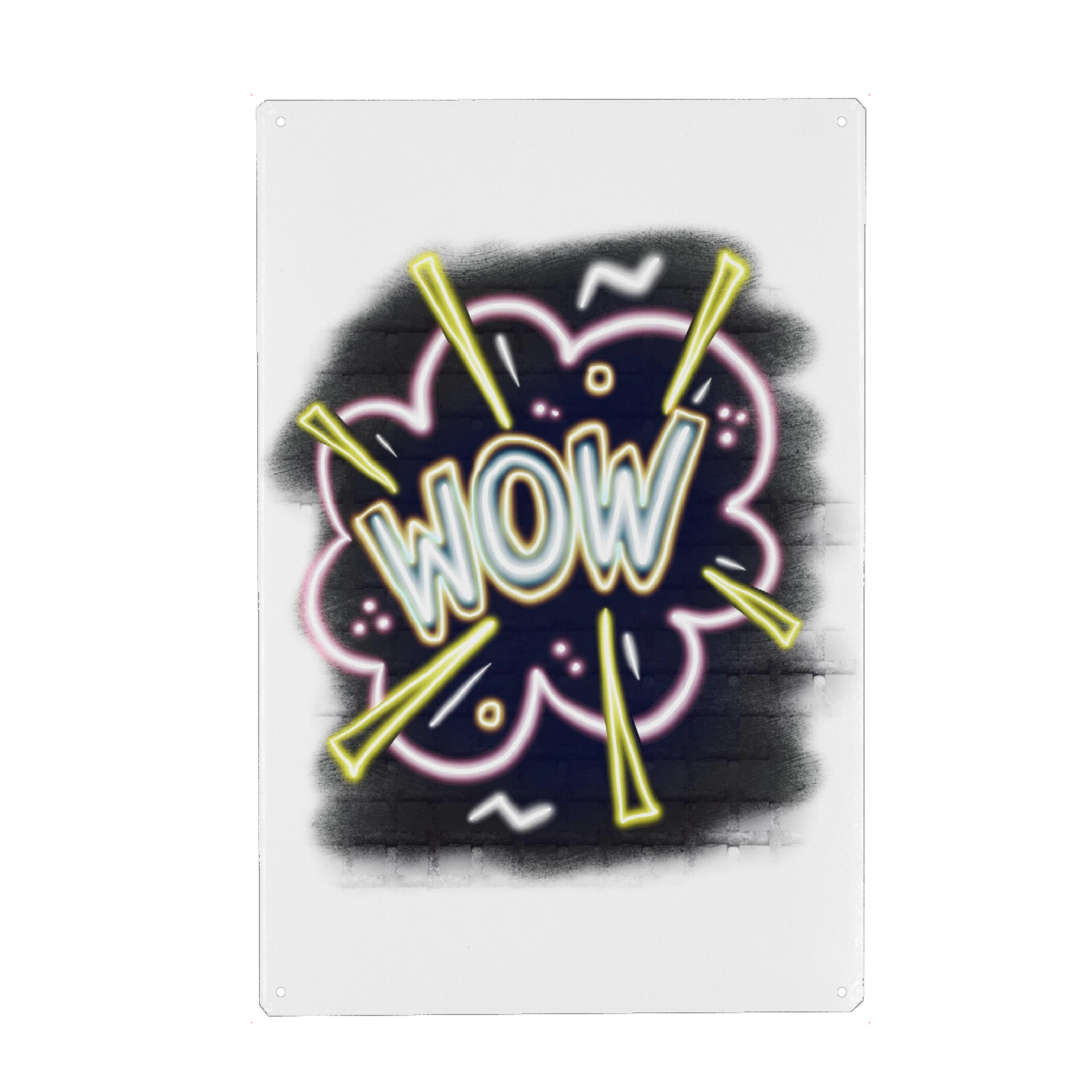 Metall Poster "Wow-Effekt" artboxONE - Typografie,Natur,Abstrakt,Fashion,Lustig