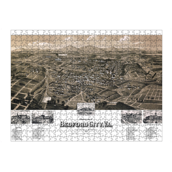artboxONE Puzzle "Karte von Bedford - Virginia" artboxONE - Kartografie