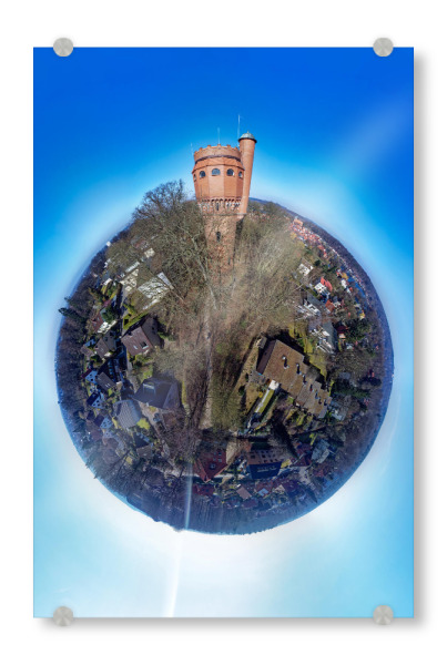 Acrylglasbild "Mölln - Wasserturm Planet" artboxONE - Städte,Reise,Architektur,Reise / Länder,Städte / Weitere