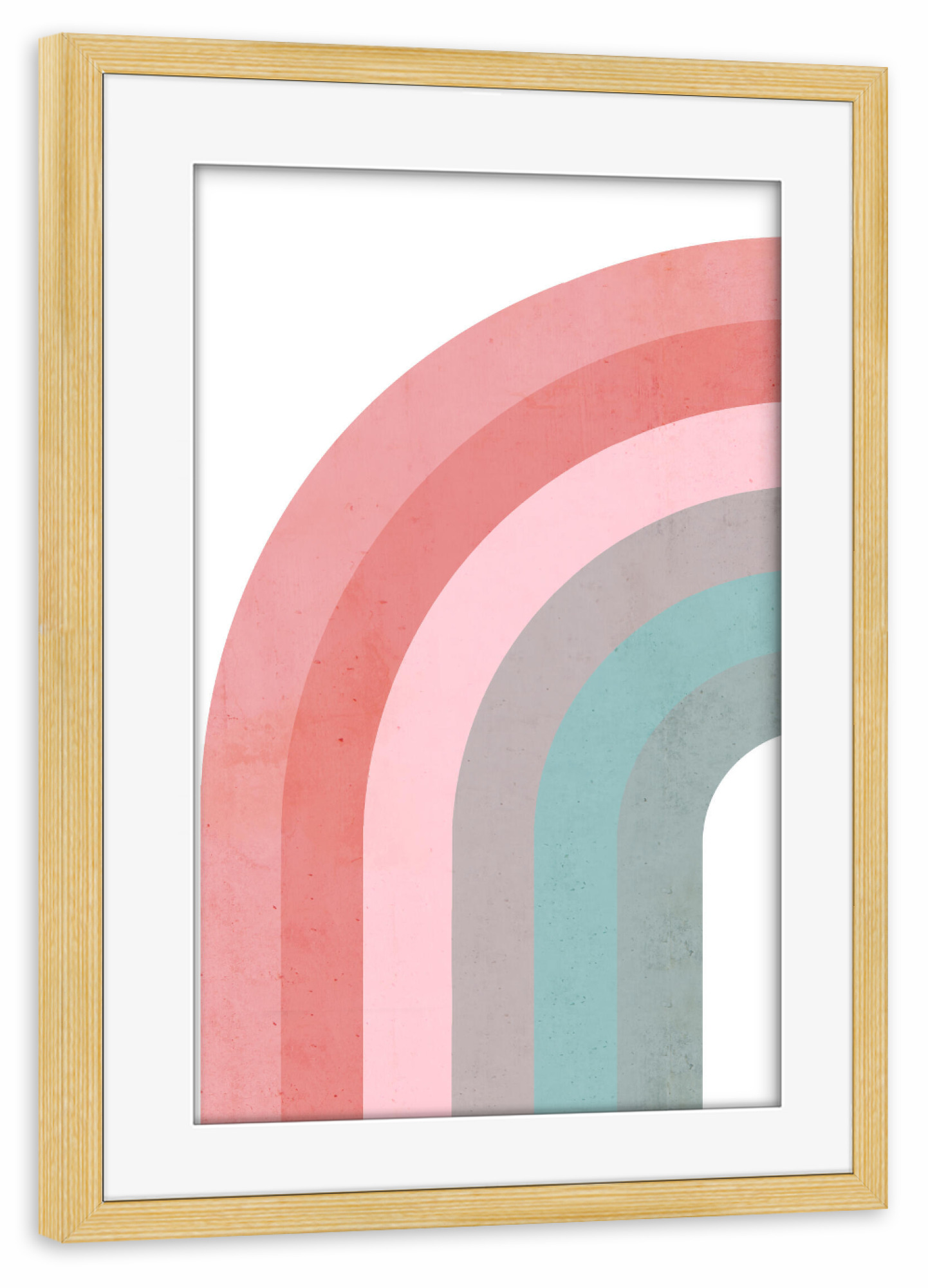 Poster mit Rahmen kiefer "Sommerlicher Regenbogen" artboxONE - Für Kinder,Abstrakt,Geometrie