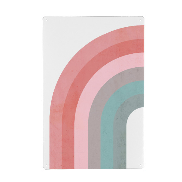 Holzbild "Sommerlicher Regenbogen" artboxONE - Für Kinder,Abstrakt,Geometrie - Regenbogen,Abstrakt,Frühling,Sommer,Gute stimmung,Bunt,Pastell,Kinder