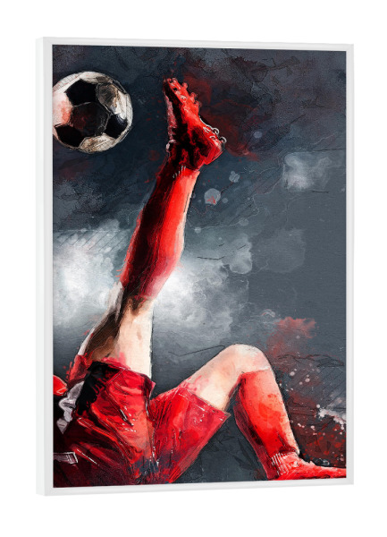 Poster mit weißem Rahmen "Verteidiger Footballspieler" artboxONE - Sport,Sport / Fußball