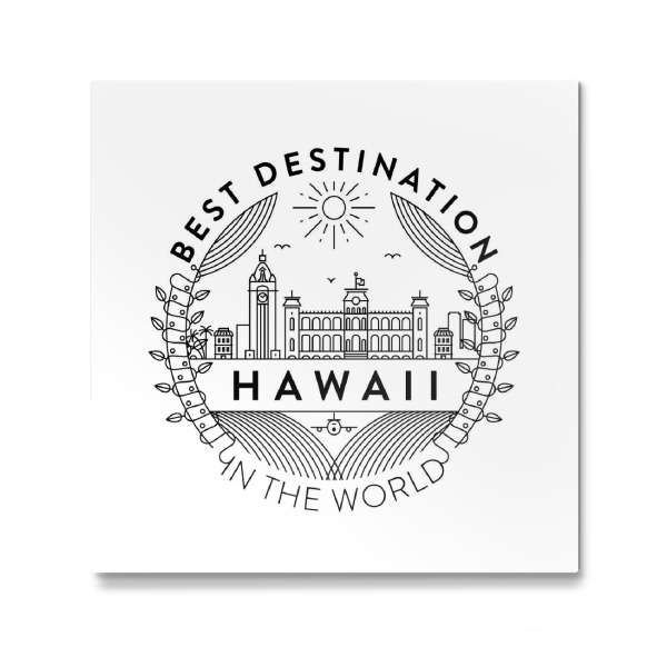 Galerie-Print "Hawaii-Abzeichen" 30x30 cm artboxONE