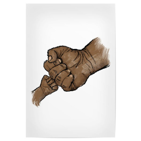 Poster 30x20 cm "Vater und Sohn - Faust" artboxONE - Für Kinder,Liebe,Für Mama,Für Papa,Männer