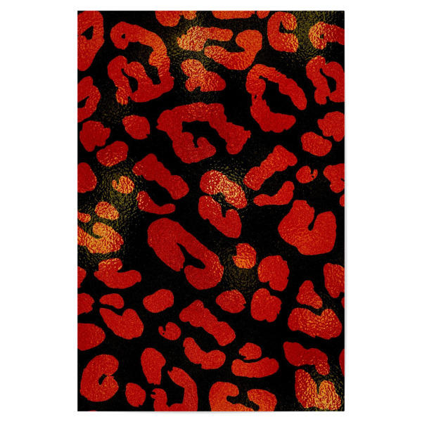 Poster "Rotes und schwarzes Leopard-Muster" artboxONE - Abstrakt,Geometrie,Fashion,Festivals