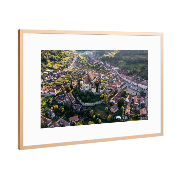 Poster mit Rahmen Kupfer "Biertan Kirchenburg" artboxONE - Architektur,Reise / Länder