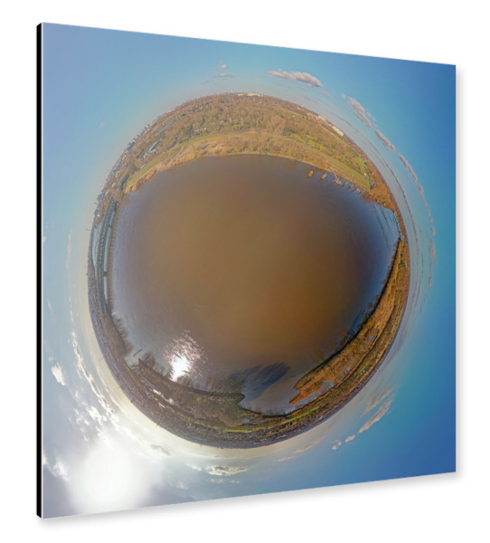 Alu-Dibond "Hamburg - Badestrand Finkenriek" 30x30 cm artboxONE