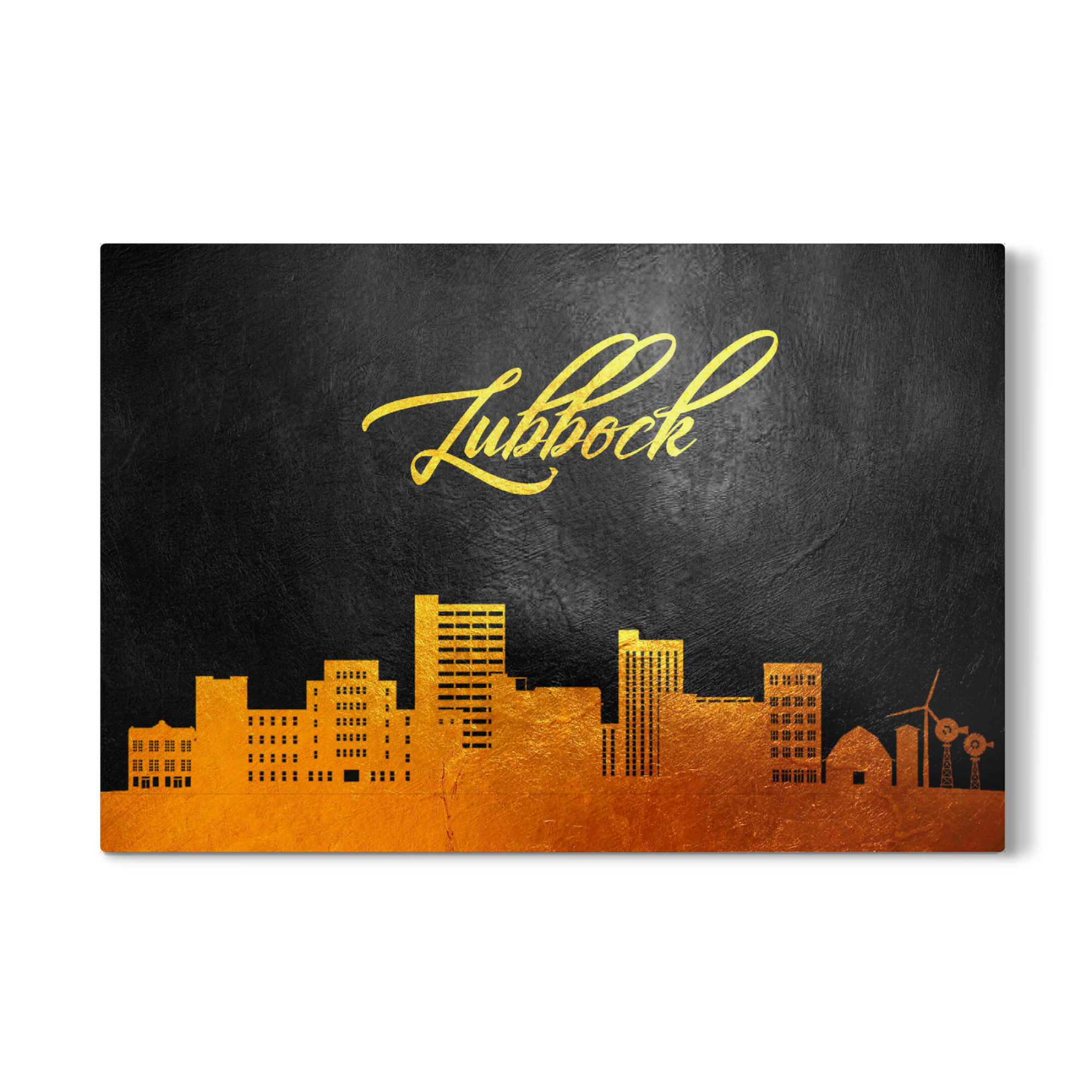 Galerie-Print "Lubbock Texas Gold Skyline" 30x20 cm artboxONE