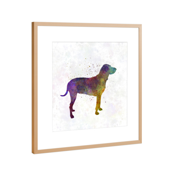 Poster mit Rahmen Kupfer "Porcelaine in watercolor" artboxONE - Tiere,Abstrakt
