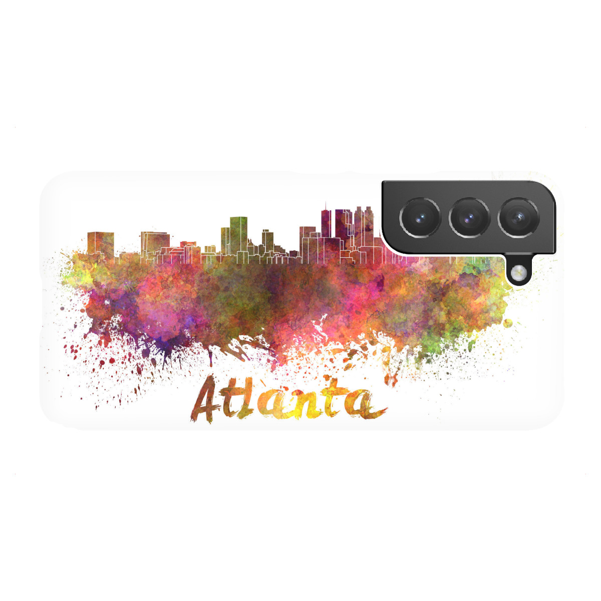 Samsung Galaxy "ATLANTA Skyline in watercolor-b" Premium-Case Handyhülle artboxONE