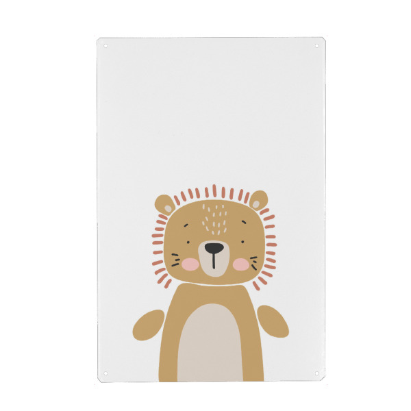 Metall Poster "Baby lion animal" artboxONE - Für Kinder,Tiere