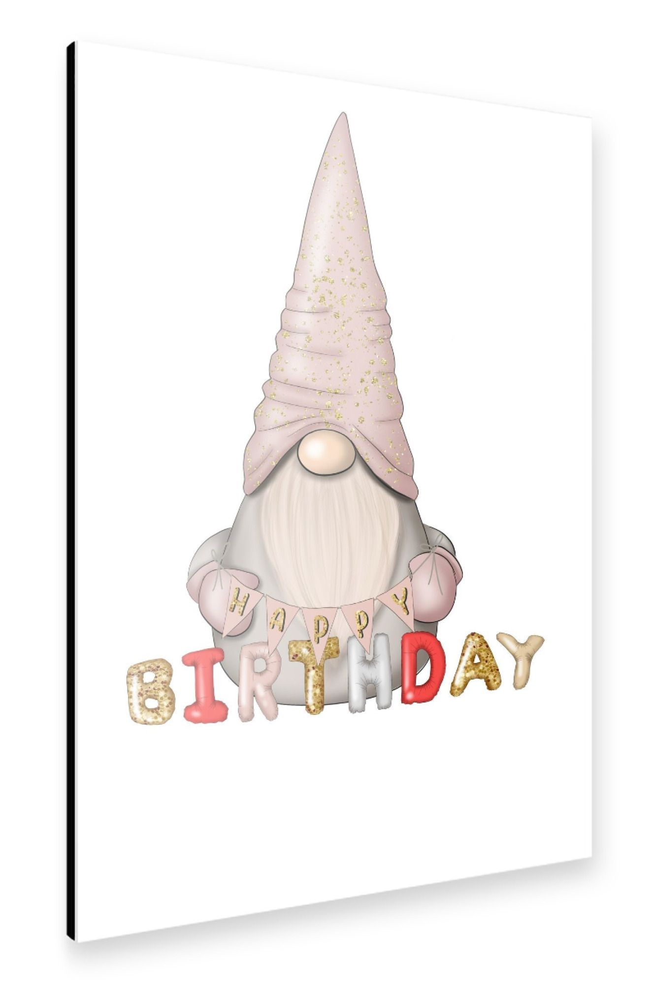 Alu-Dibond "Alles Gute zum Geburtstag Gnom" 75x50 cm artboxONE