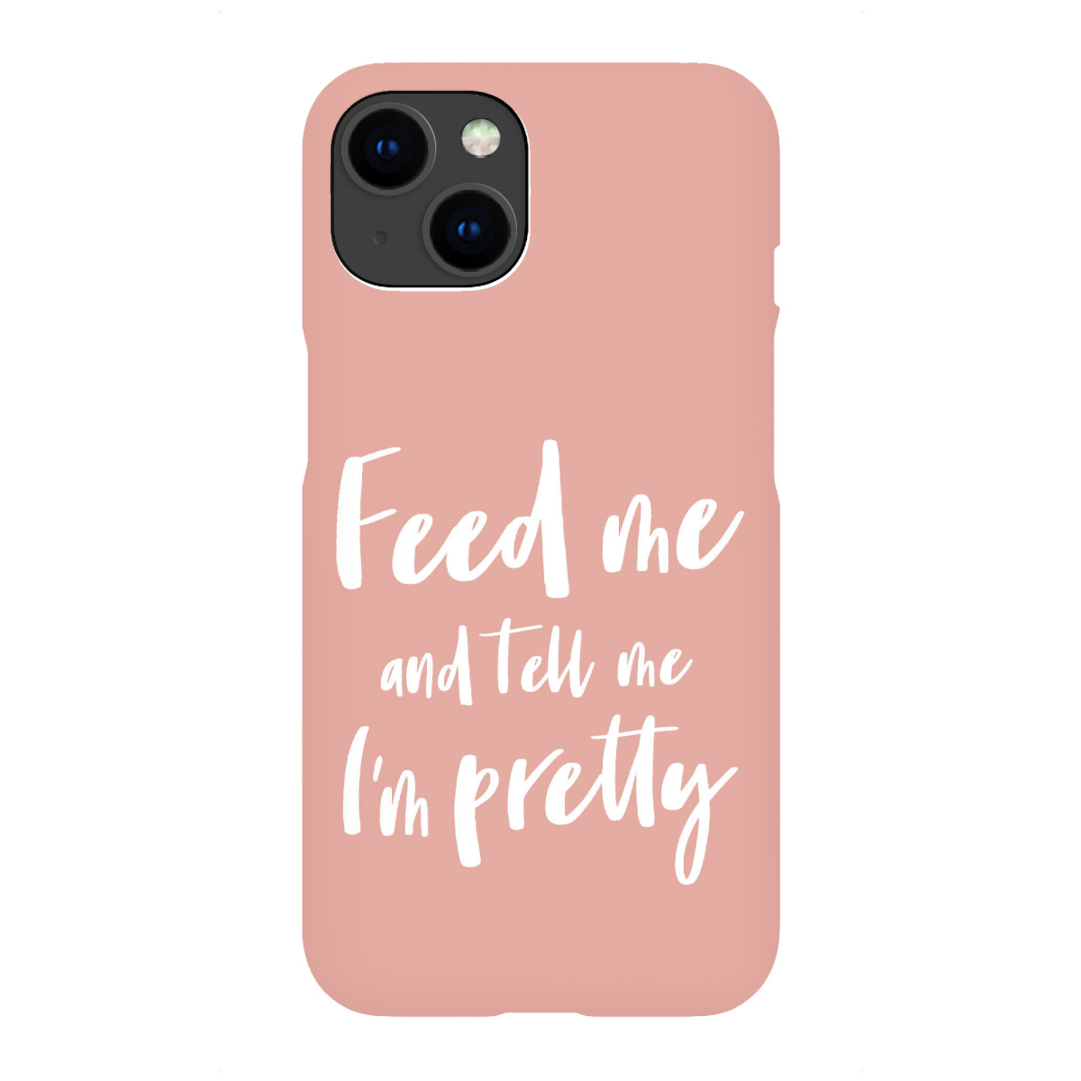 "Feed me I Serie Weiß Altrosa"für iPhone - Premium-Case Handyhülle artboxONE