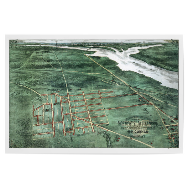 Poster "Alte Karte von Alexandria" artboxONE - Kartografie - Karte,Plan,Jahrgang,Antik,Retro,Alt,Karten,Karte der welt,Illustration,Alexandria