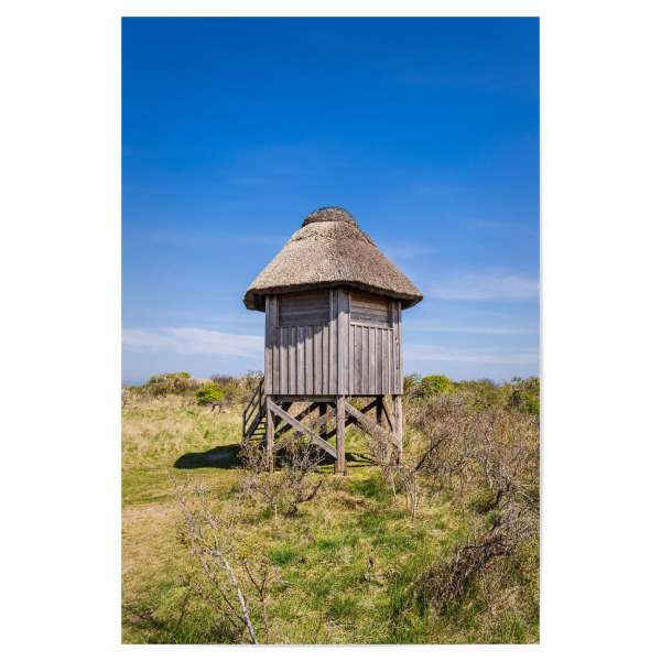 Poster 30x20 cm "Gras, Beobachtungsturm, Himmel" artboxONE - Natur,Reise,Architektur