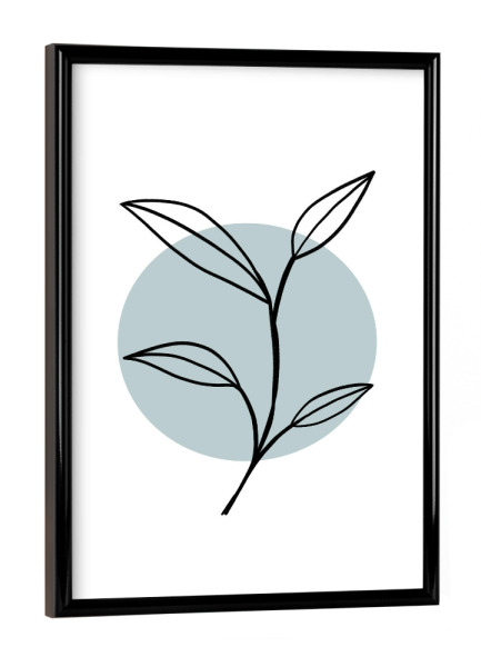 Poster mit schwarzem Rahmen "First leaves" artboxONE - Natur,Floral,Abstrakt,Geometrie