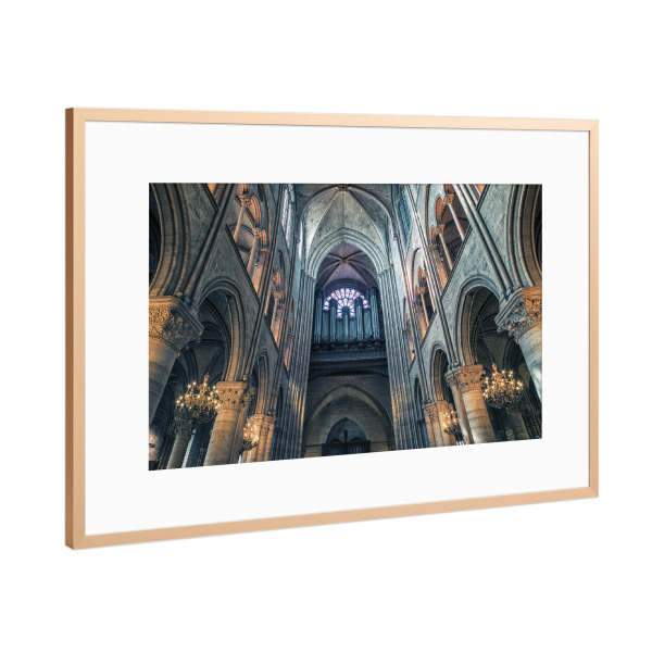 Poster mit Rahmen Kupfer "Kathedrale in Paris" artboxONE - Städte,Reise,Architektur,Städte / Paris,Reise / Länder