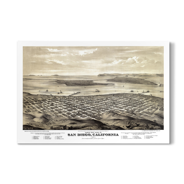 Galerie-Print "Karte von San Diego" 30x20 cm artboxONE