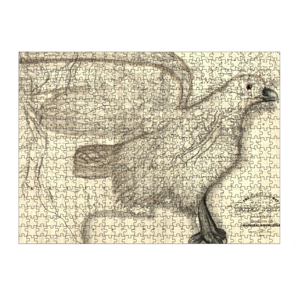 Puzzle Ravensburger "Old map of the united states" artboxONE - Kartografie