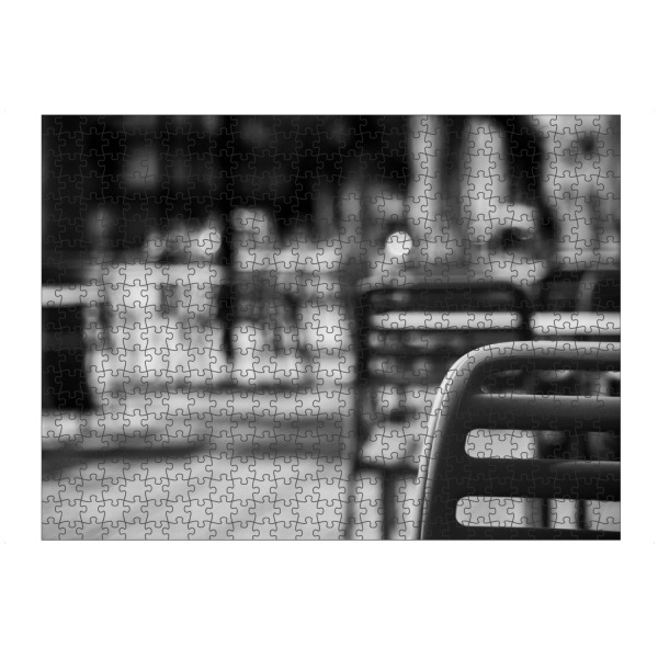 artboxONE Puzzle "Keine Gäste" artboxONE - Reise,Essen & Trinken,Schwarzweiß - Caffee,Leer,Schwarz-weiß,Schwarz,Weiß - Bild caffee