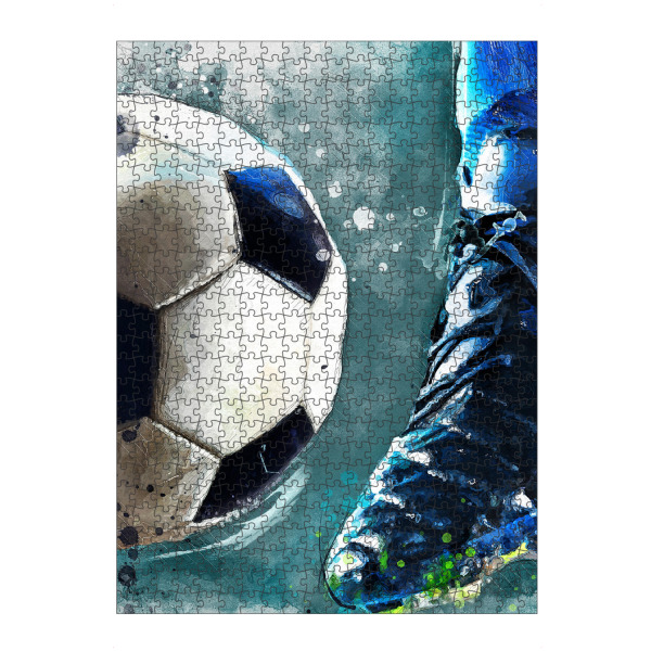 artboxONE Puzzle "Vorwärts Fußballkunst" artboxONE - Sport,Sport / Fußball - Vorwärts,Fußball,Fußball,Spieler,Sport,Aquarell,Ball,Spiel