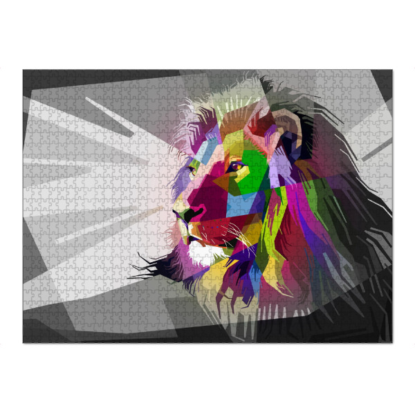 Puzzle Ravensburger "LöwenArt pop mix" artboxONE - Tiere,Abstrakt,Reise / Afrika - Löwe,Afrika,Großkatze,Pop,Schwarzweiß - Bild löwe