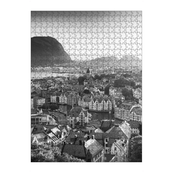 artboxONE Puzzle "Alesund Norwegen sw" artboxONE - Städte,Reise,Schwarzweiß