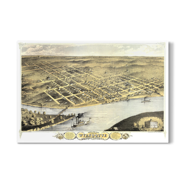 Galerie-Print "Alte Karte von Wyandotte" 30x20 cm artboxONE