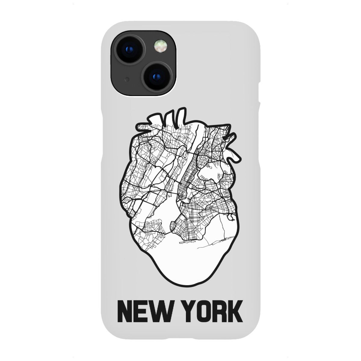 "New York Herzkarte - weiß"für iPhone - Premium-Case Handyhülle artboxONE