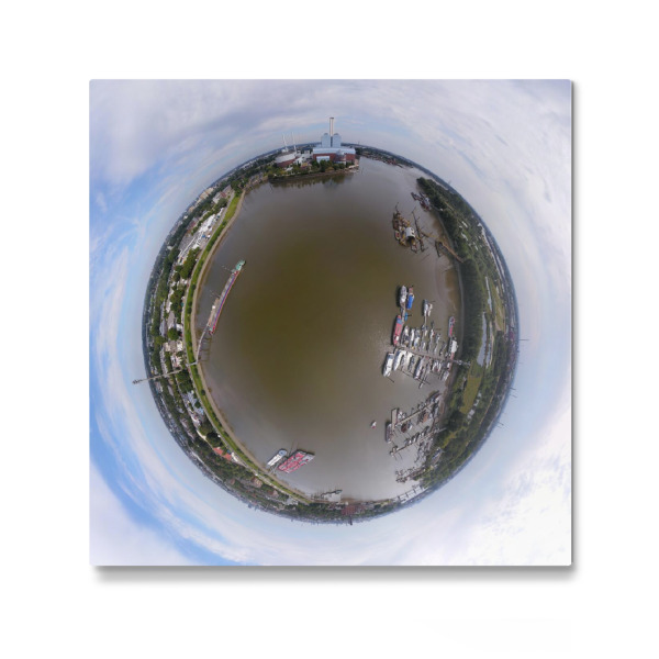 Galerie-Print "Hamburg-Tiefstack;Billwerder Bucht" 30x30 cm artboxONE