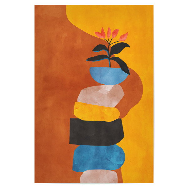 Poster "Blumen in Farbe" artboxONE - Natur,Floral,Geometrie