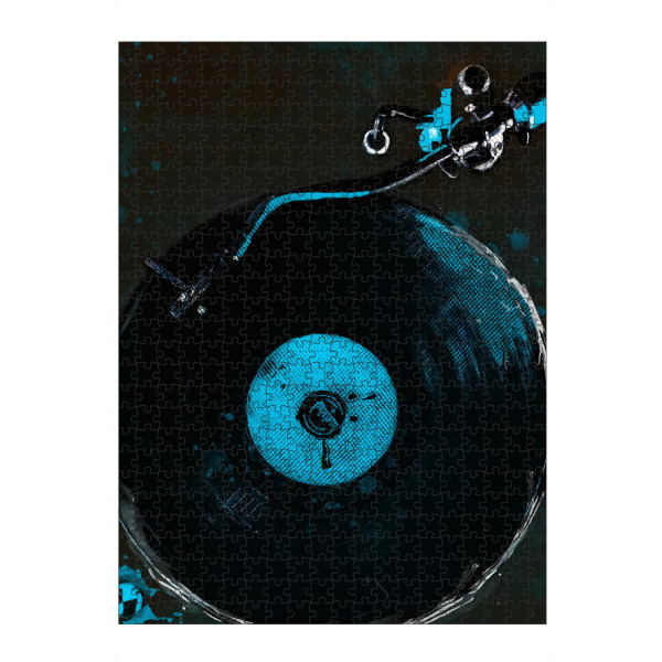 artboxONE Puzzle "Vinyl-Schallplatte Aquarellkunst" artboxONE - Musik - Vinyl,Schallplatte,Musik,Ton,Musiker - Bild vinyl