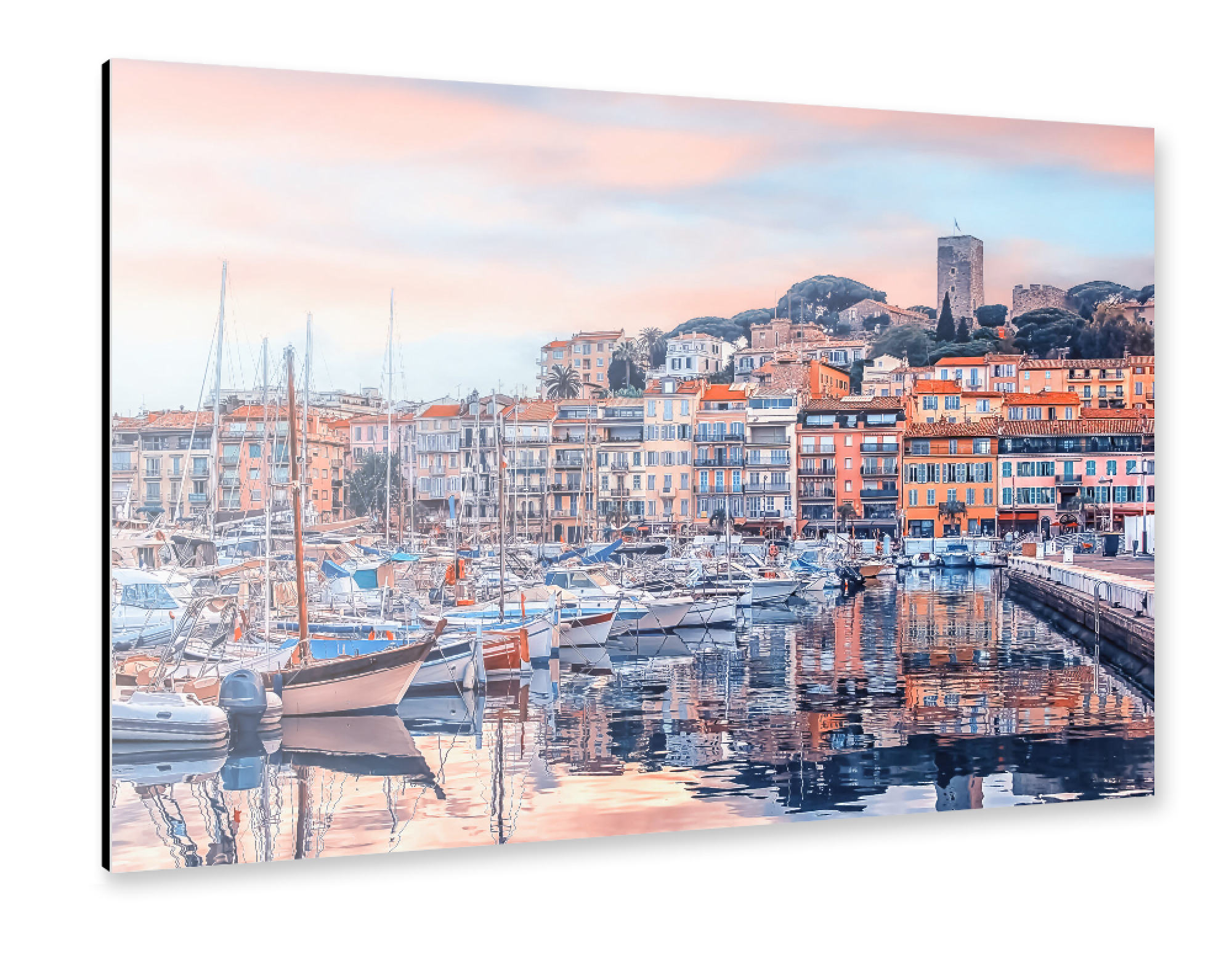 Alu-Dibond "Cannes bei Sonnenuntergang" 30x20 cm artboxONE