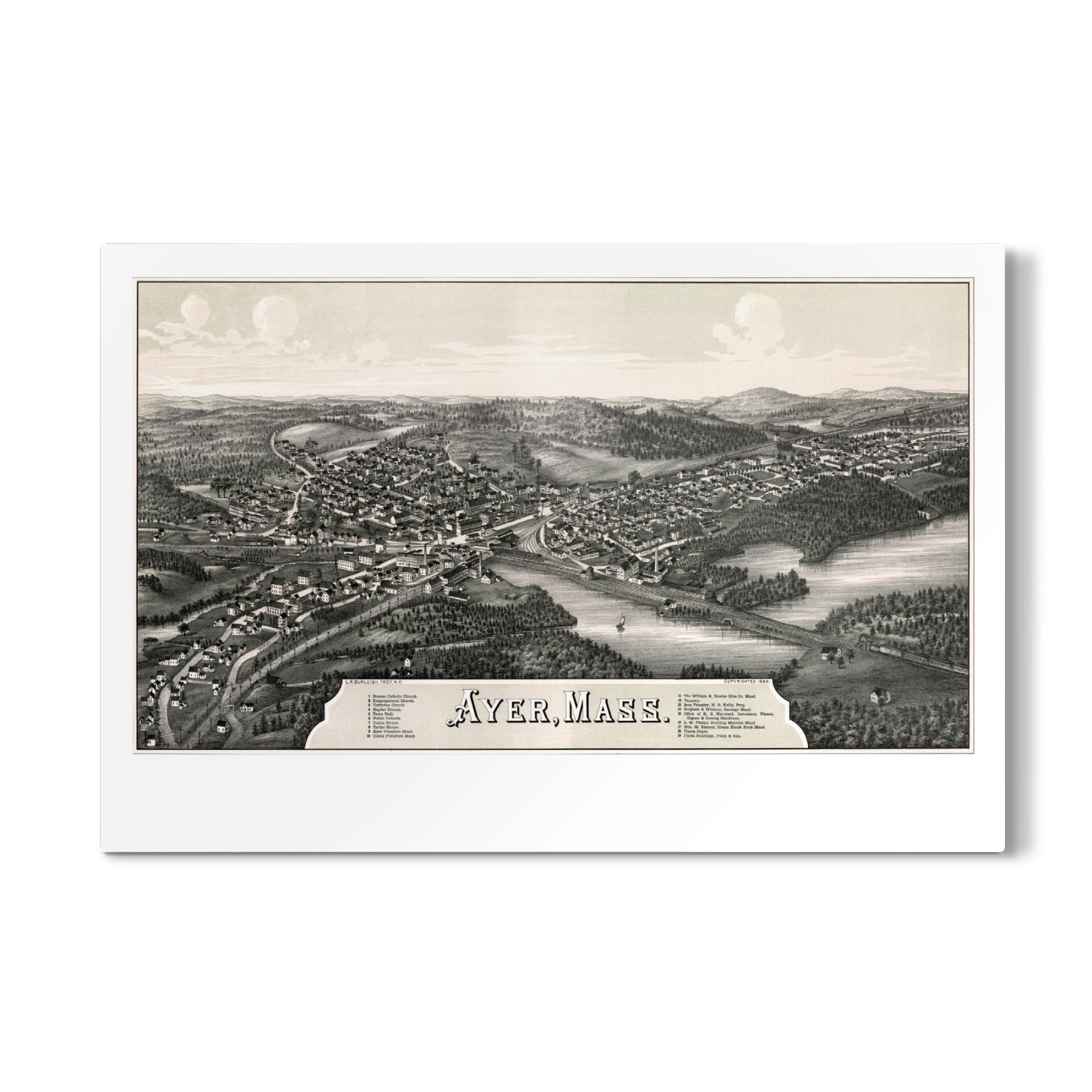 Galerie-Print "Antike Karte von Ayer" 30x20 cm artboxONE