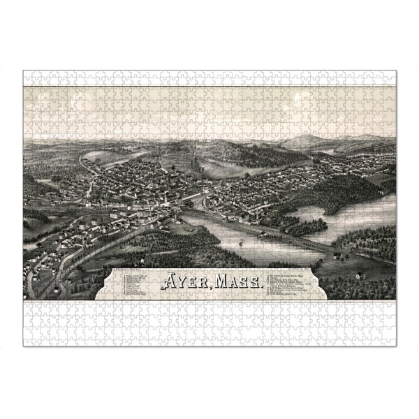 Puzzle Ravensburger "Antike Karte von Ayer" artboxONE - Kartografie