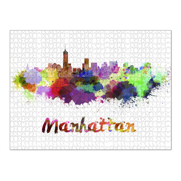 Puzzle Ravensburger "MANHATTAN Skyline in Aquarell-b" artboxONE - Städte,Abstrakt,Architektur