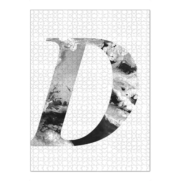 Puzzle Ravensburger "Buchstabe Alphabet D" artboxONE - Typografie,Schwarzweiß,Buchstaben,Buchstaben / A