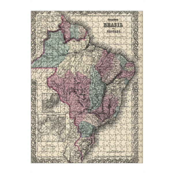 artboxONE Puzzle "Karte von Coltons Brasilien" artboxONE - Kartografie
