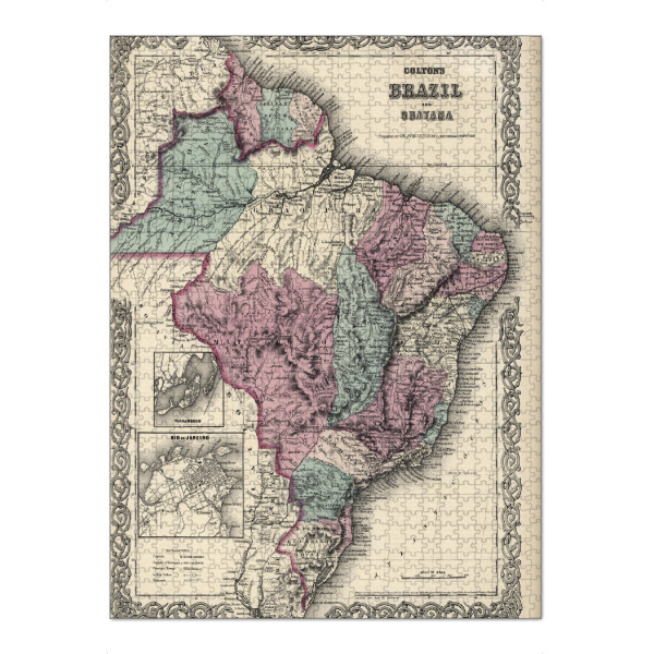 Puzzle Ravensburger "Karte von Coltons Brasilien" artboxONE - Kartografie